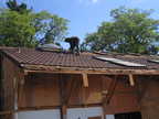While concrete work was going on, roof...