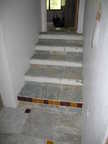 The stairs, now reconstructed, are...