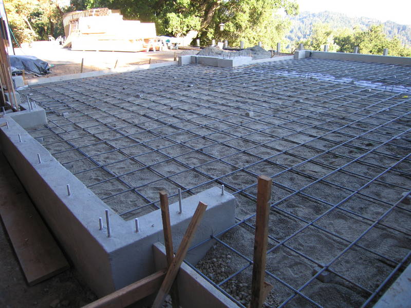 The rebar grid - you can see the little...