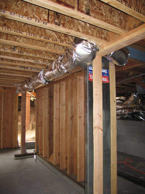 HVAC ducts for the great room....