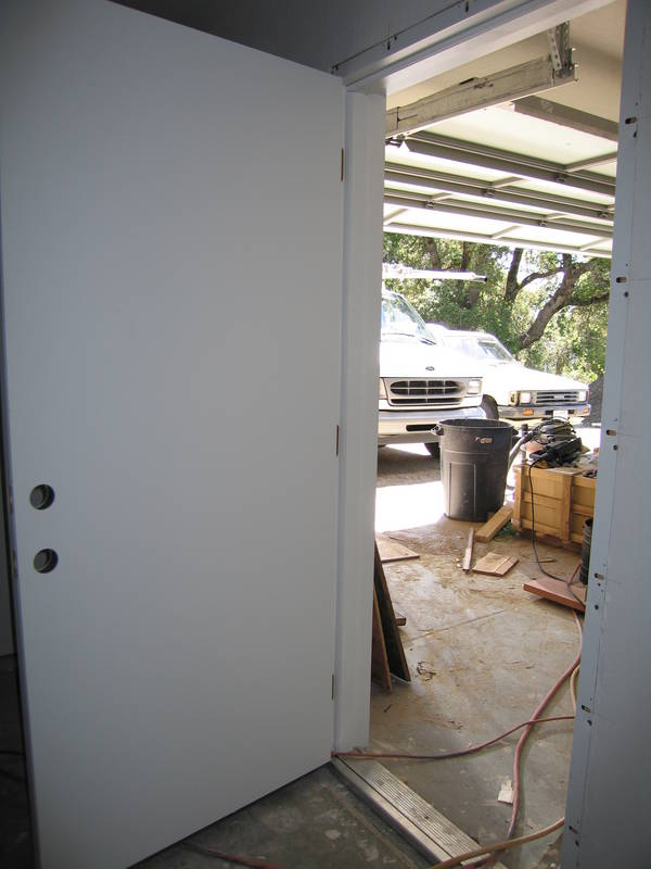 Steel fire door to the garage. Once...