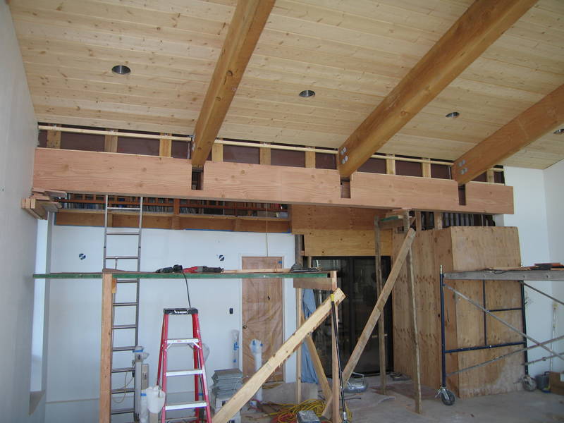 Box beam in process of installation. The...