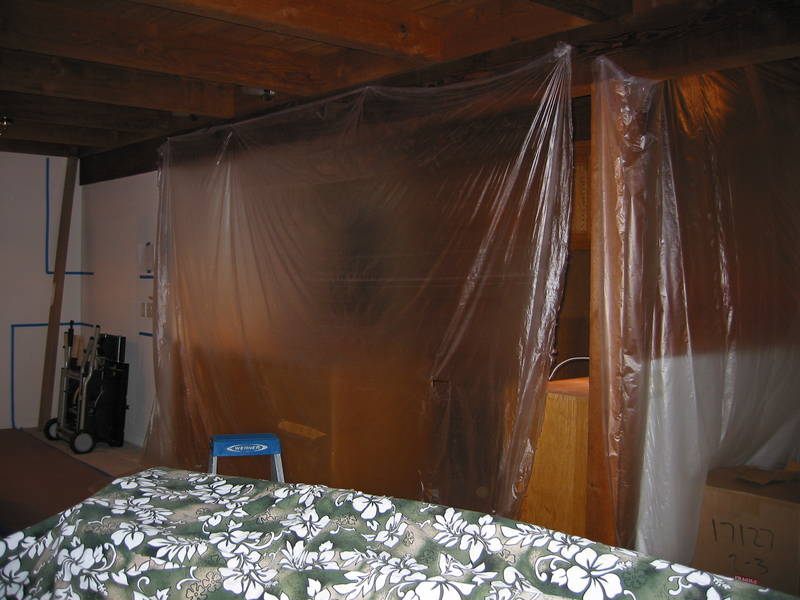 We begin our life in plastic sheeting.