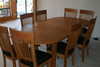 Dining table and chairs - The table...