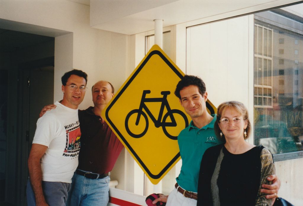 1999 - With John K, Chris, and Beth at DFCI
