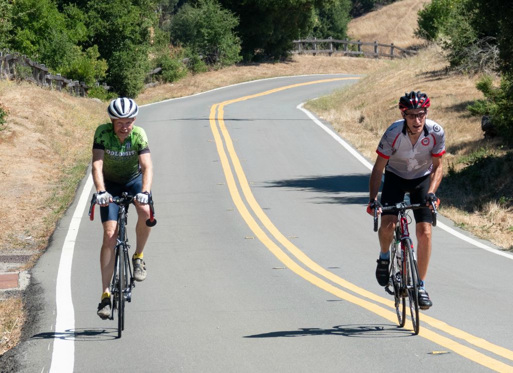 2023 - Climbing Page Mill  with Dave